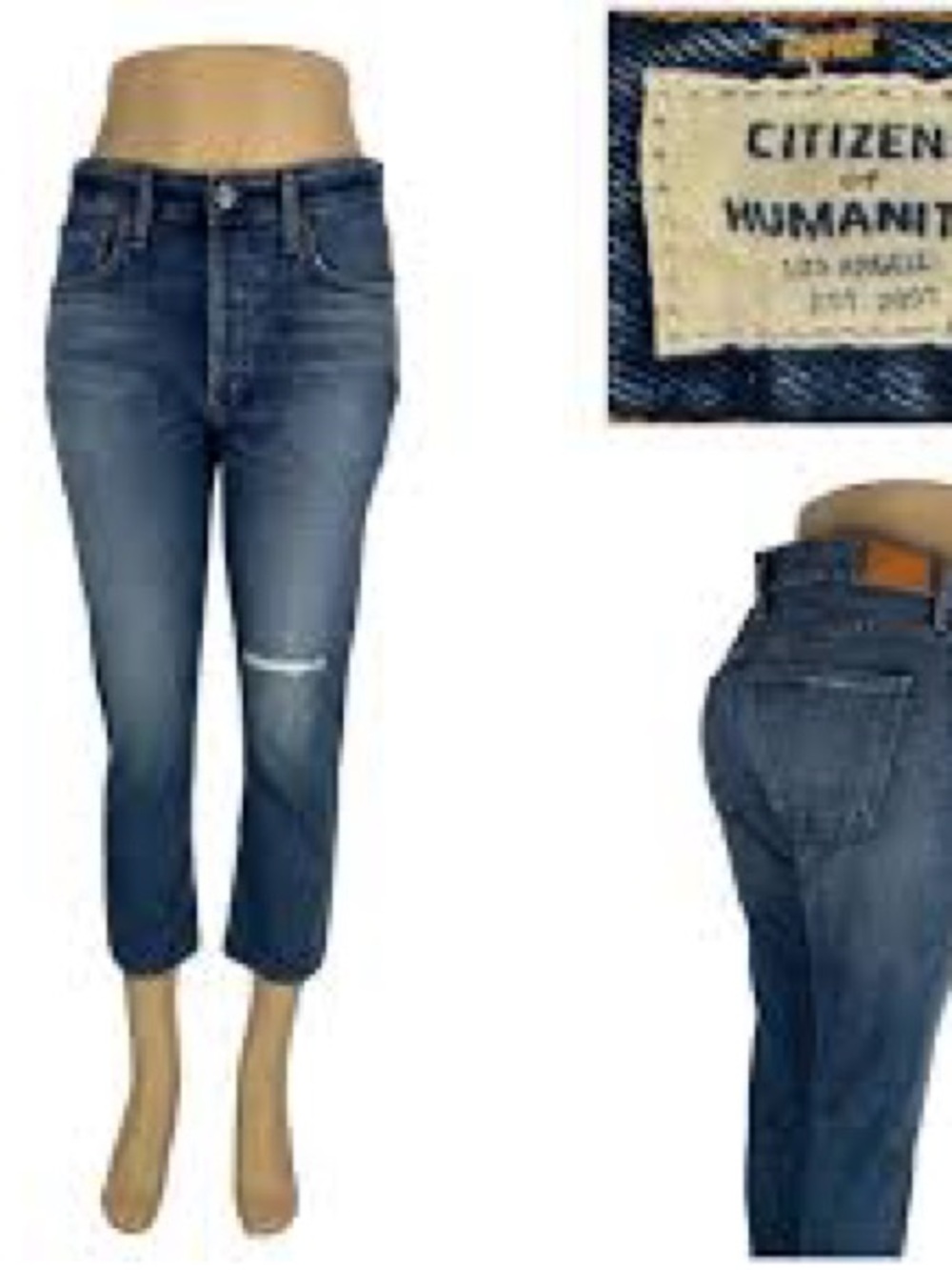 Citizens Of Humanity Dark Blue Straight-Leg Jeans